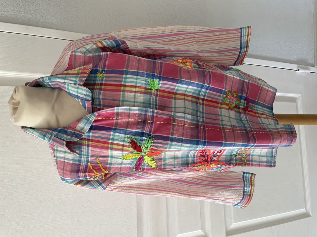 chemise The Corner brodé madras 36/44