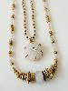 Collier Nymphéa blanc doré