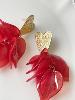 Boucles Gloria rouge doré