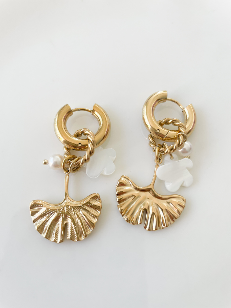 Boucles ginko doré