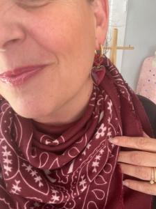 foulard bandana bordeaux tout doux