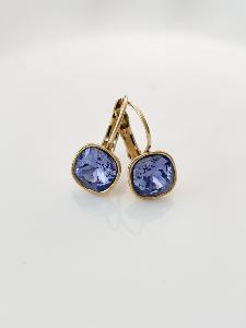 Boucles cristal BB violet doré