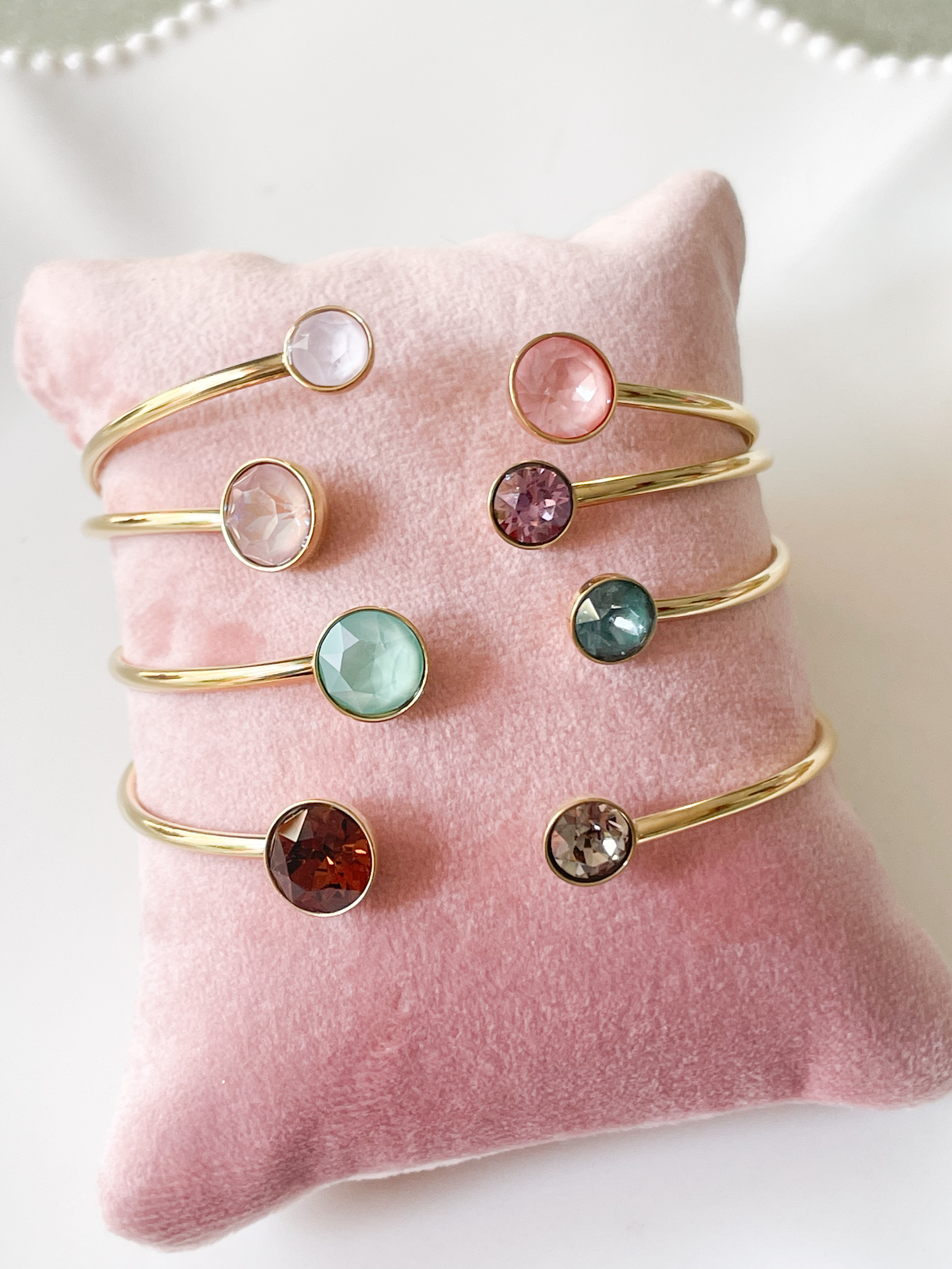 Bracelet cristal turquoise doré
