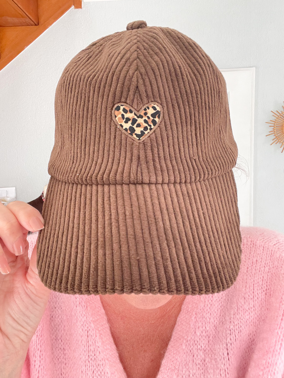 Casquette coeur graou marron