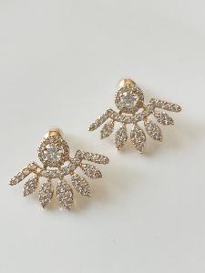 boucles jeanne strass doré