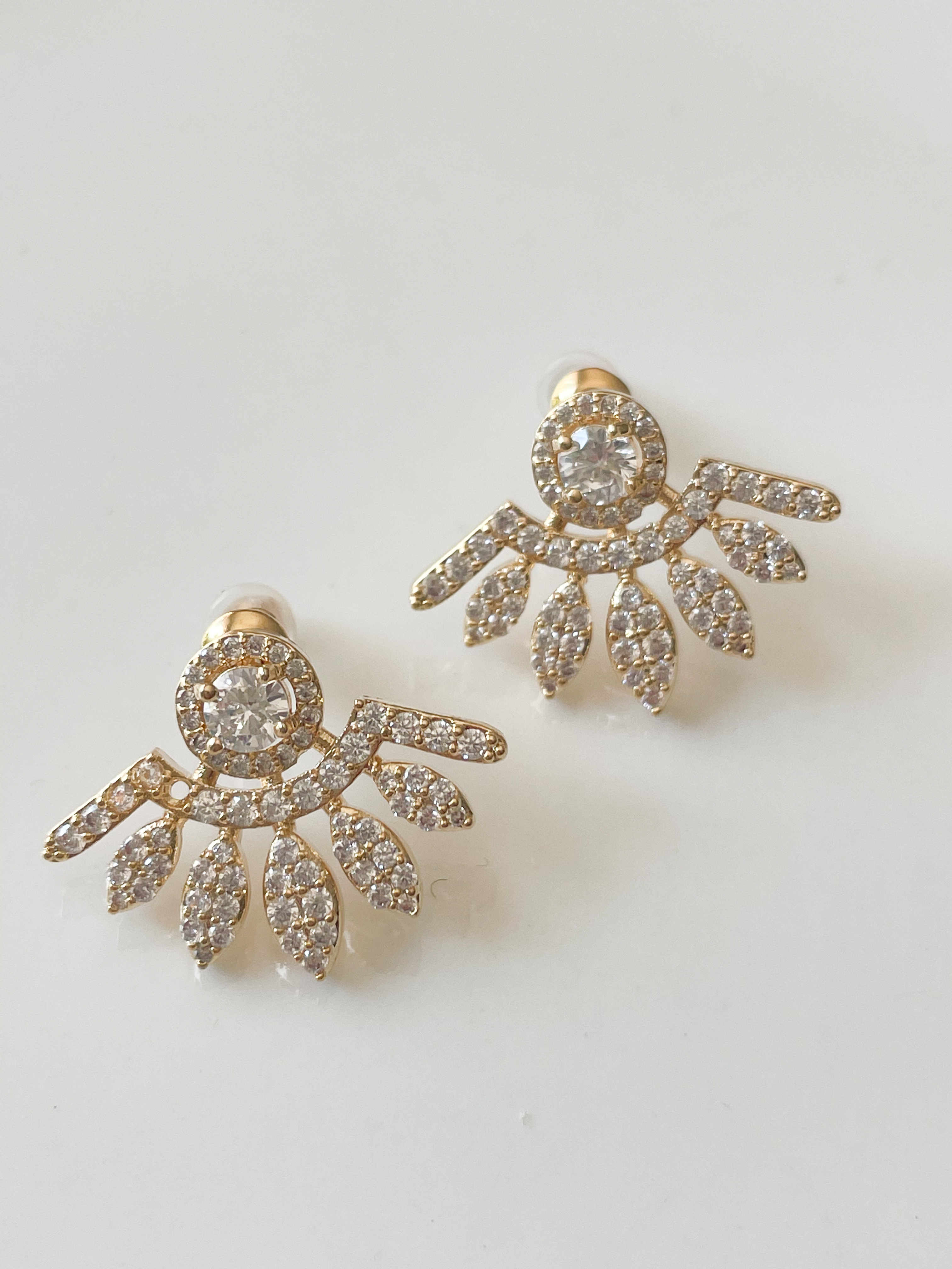 boucles jeanne strass doré