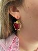 boucles Ex Voto rouge doré