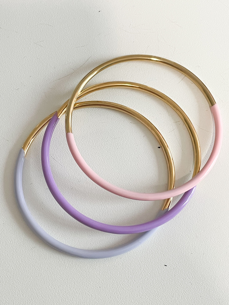 bracelet Alice violet clair doré