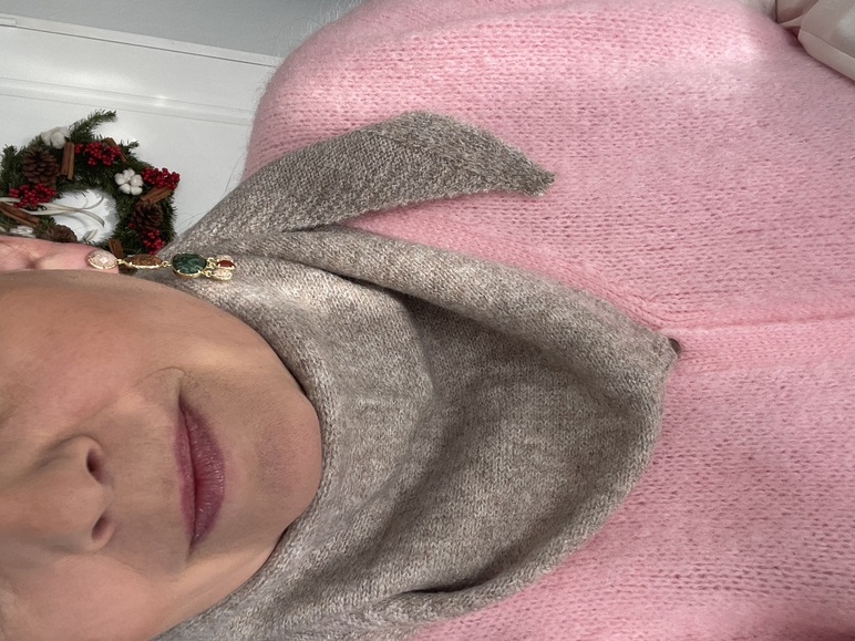 foulard écharpe pointe beige