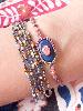 bracelet Delhi bleu marine doré
