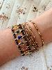 Bracelet pierres Danielle noir doré