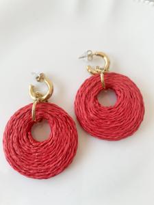 boucles Amélie framboise doré