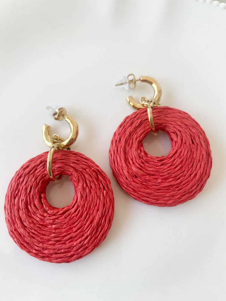 boucles Amélie framboise doré