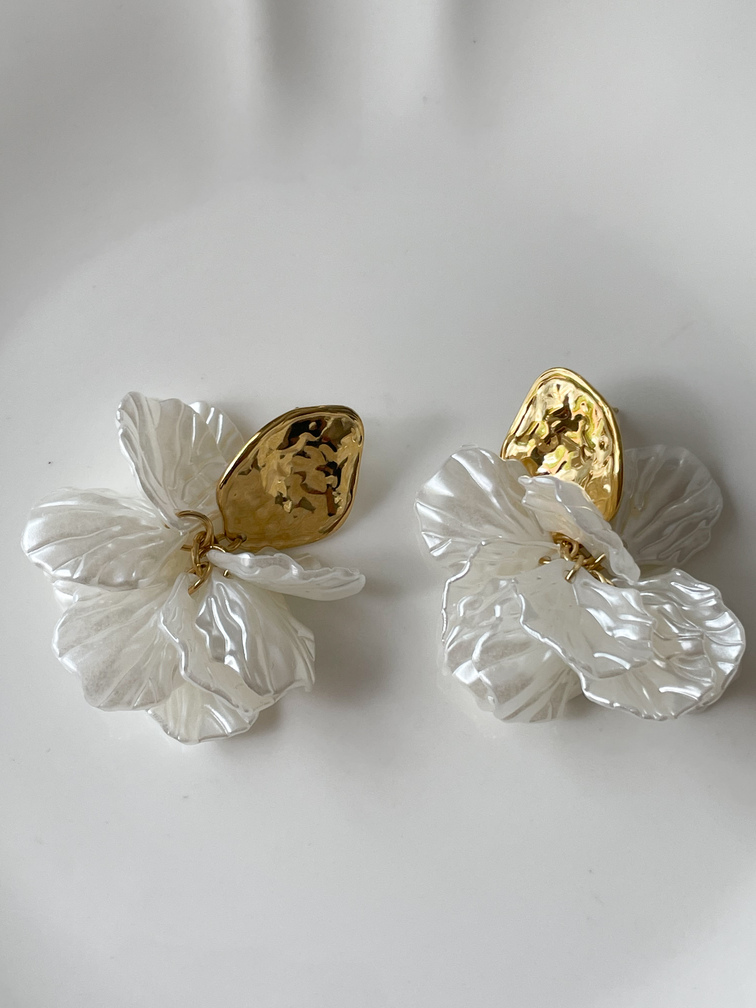 boucles Billie blanc doré