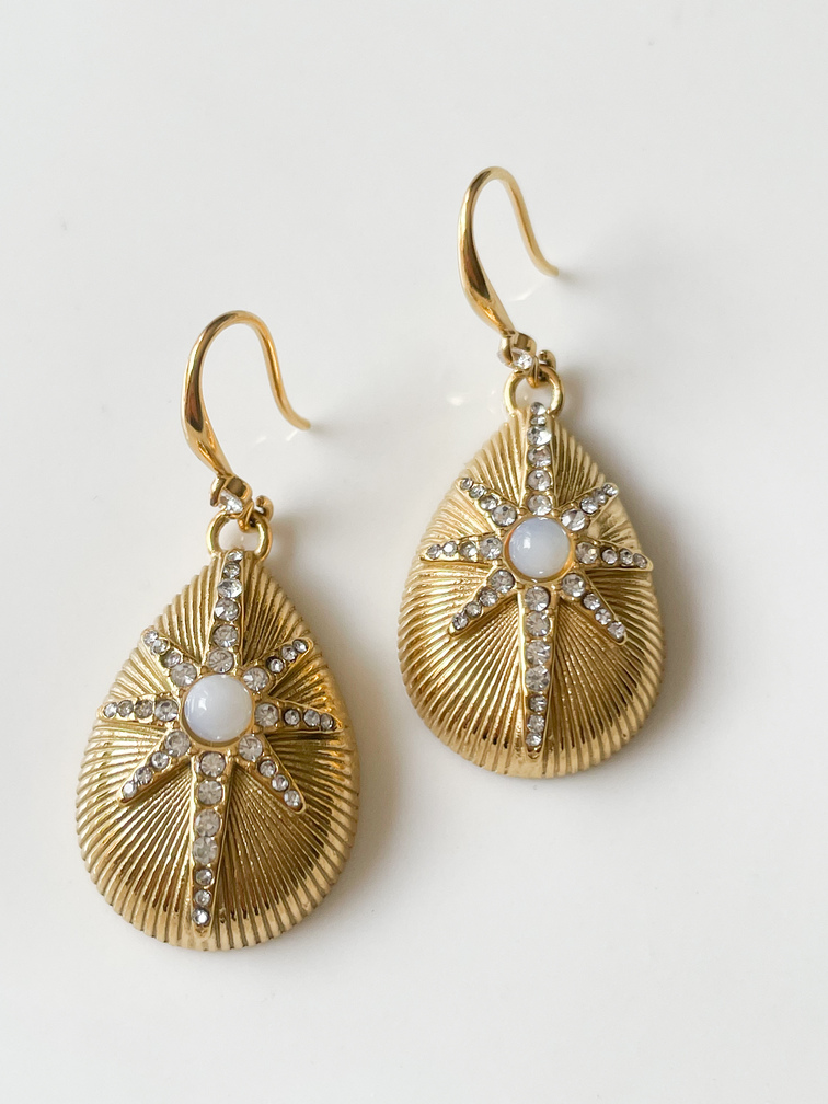 Boucles Paula blanc doré