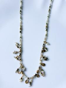 Collier pierres Sissi doré