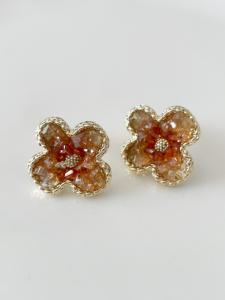 Boucles Biba corail doré
