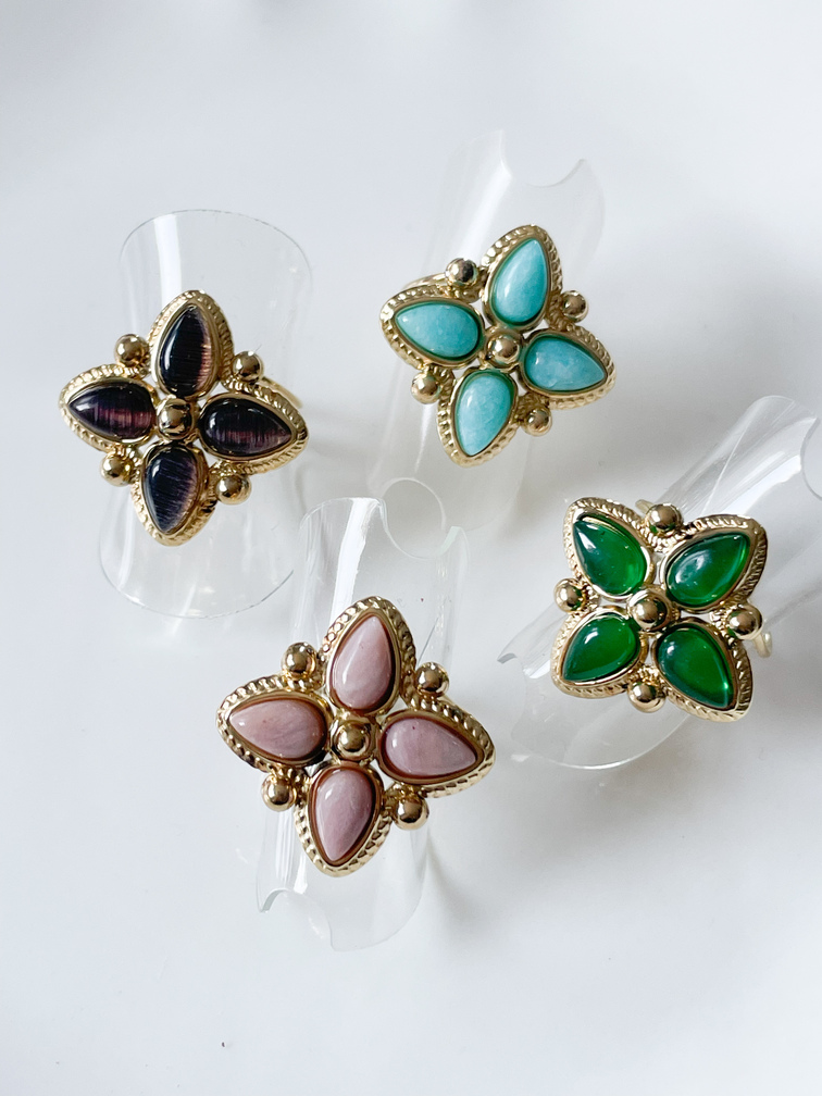 Bague Rosalie turquoise doré