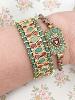 bracelet Bali turquoise rose doré