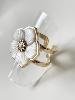 Bague Nacre blanc doré
