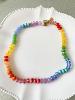 collier arc en ciel perles de verre