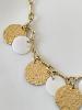 Collier pampilles nacrées doré  