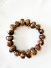 Bracelet Paula perles moka doré