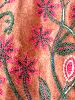 Veste brodée rose fluo taille unique