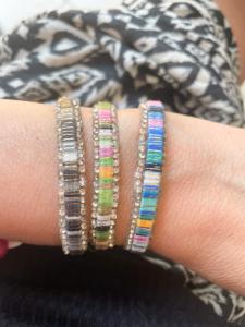 bracelet Rosy bleu doré