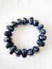 Bracelet Paula perles bleu doré
