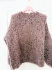 Pull torsadé taupe de la capsule fantaisie
