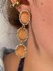 Boucles India corail doré