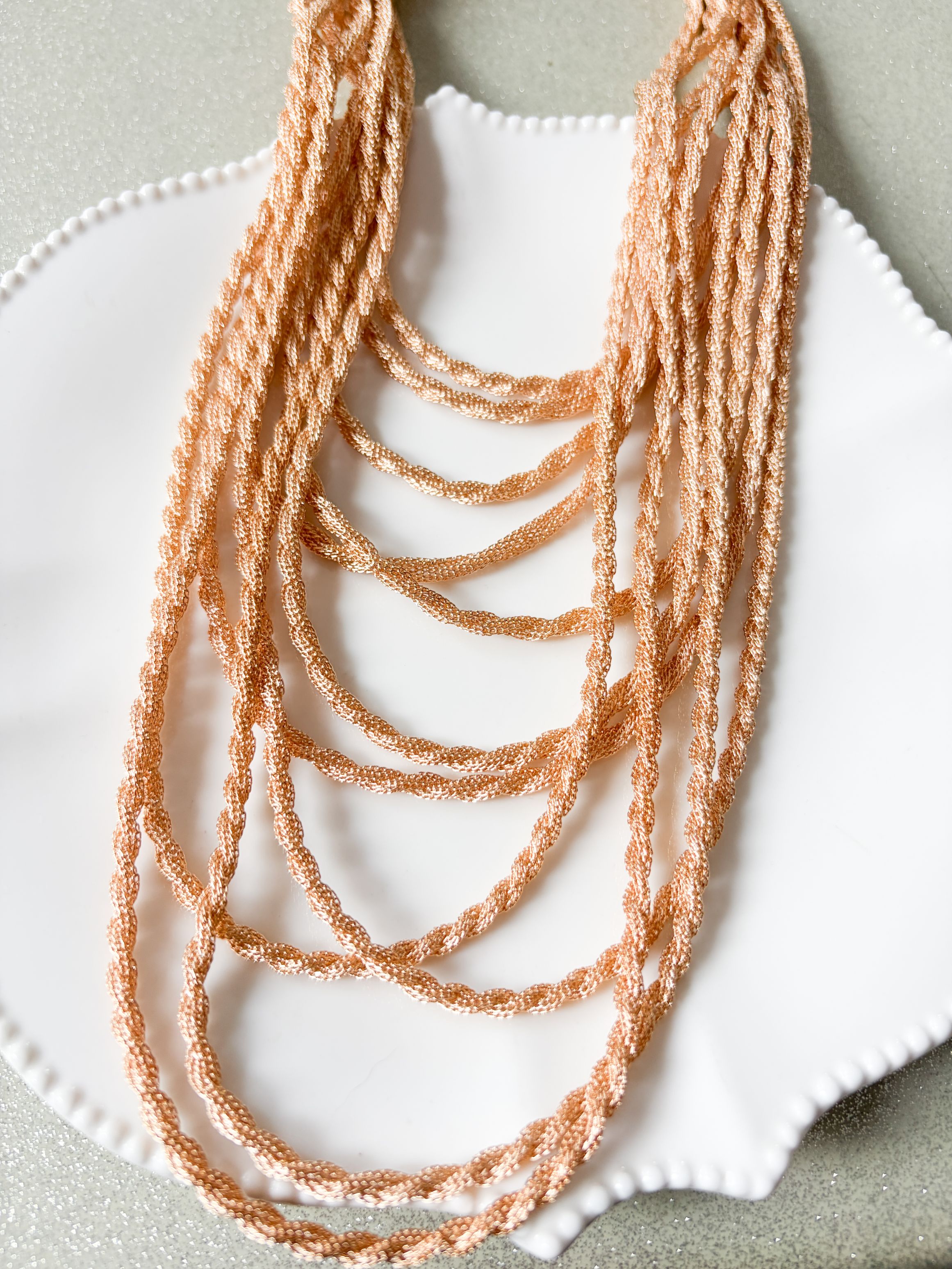 Collier multi rangs doré