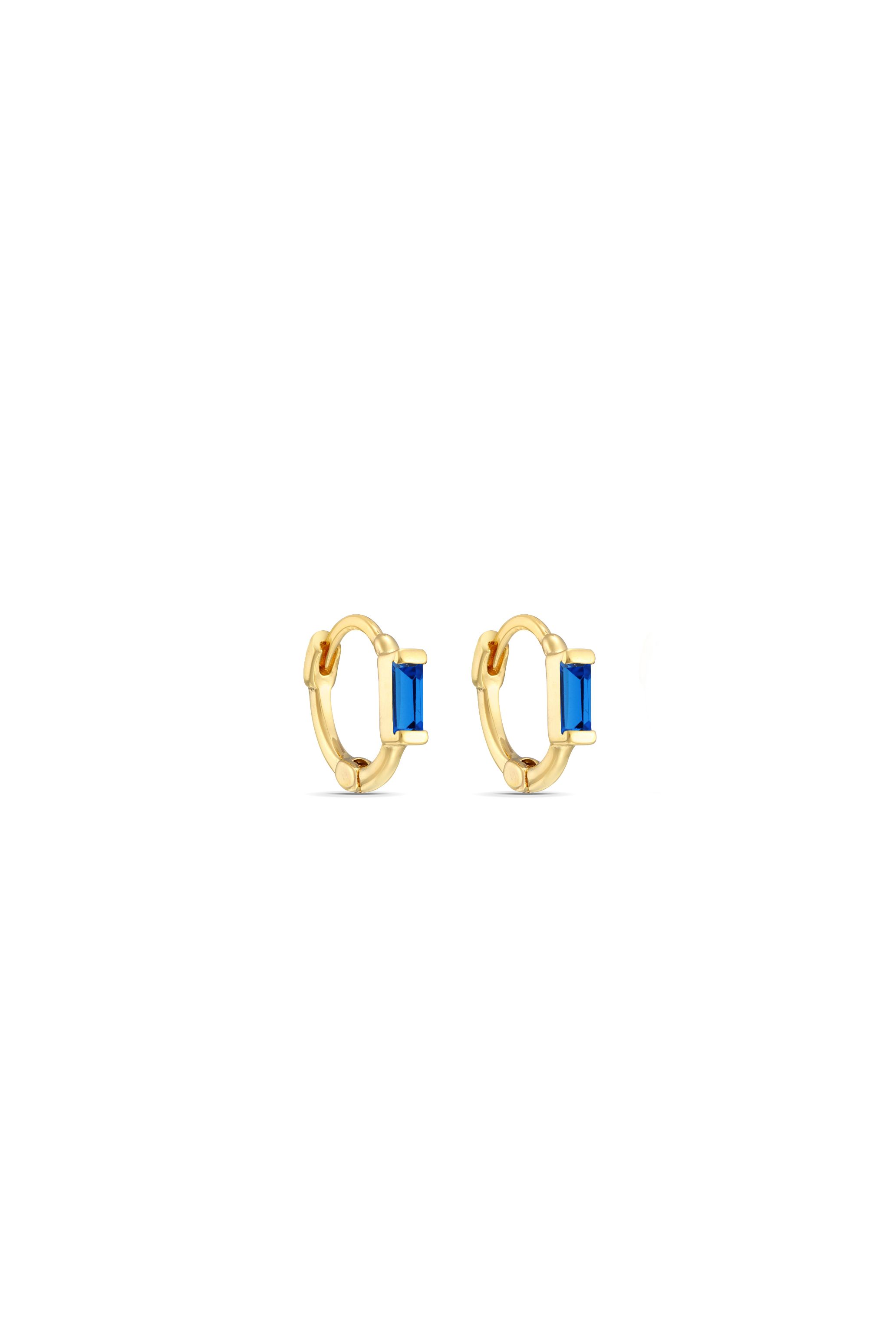 boucles Ryan hoop small bleu doré de Shlomit Ofir