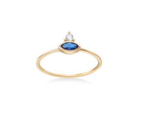 bague Cosmic bleu S doré de Shlomit Ofir