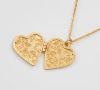 collier médaillon coeur oiseau de Fable