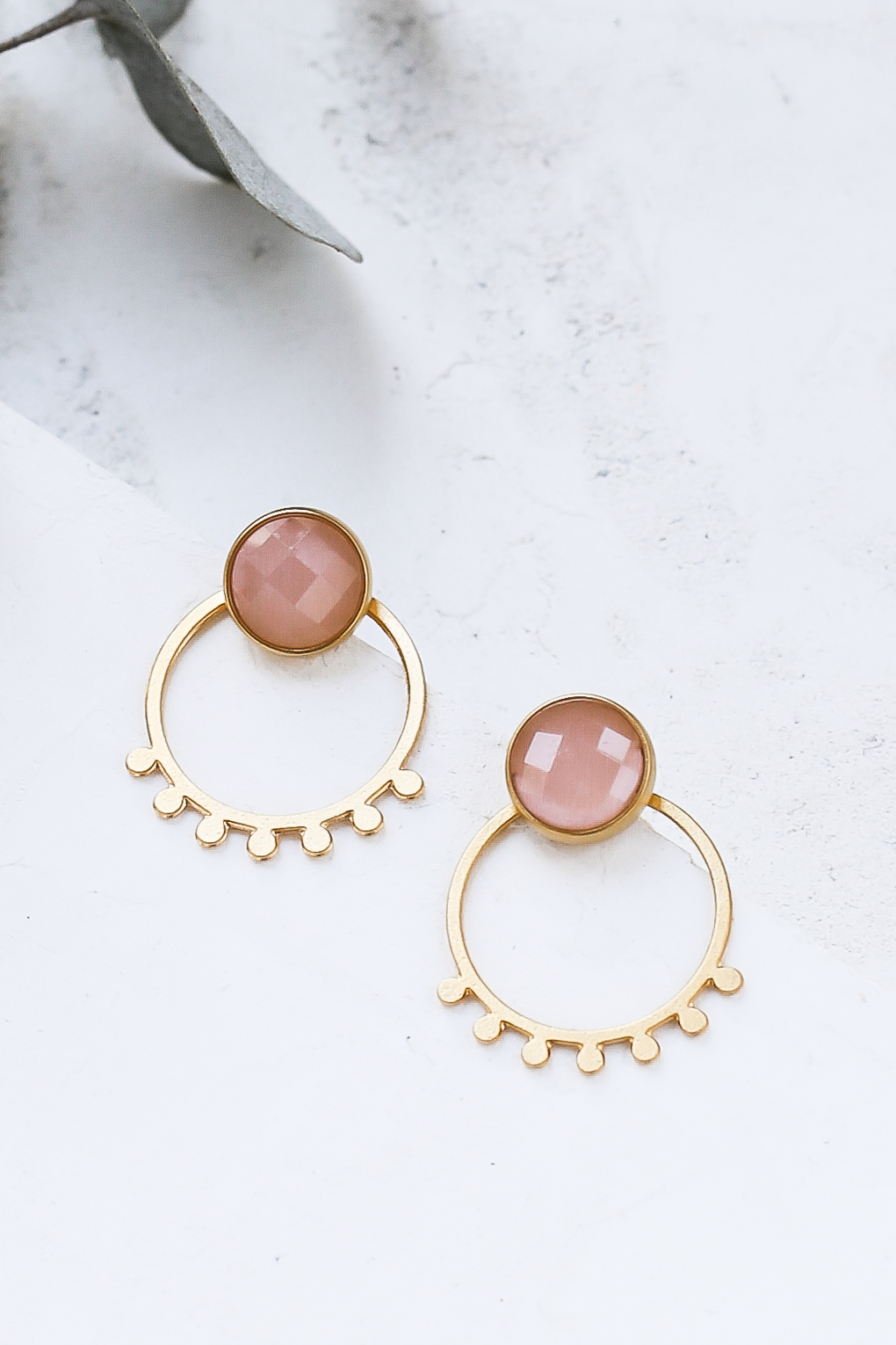 boucles Miya jacket rose doré de Shlomit Ofir