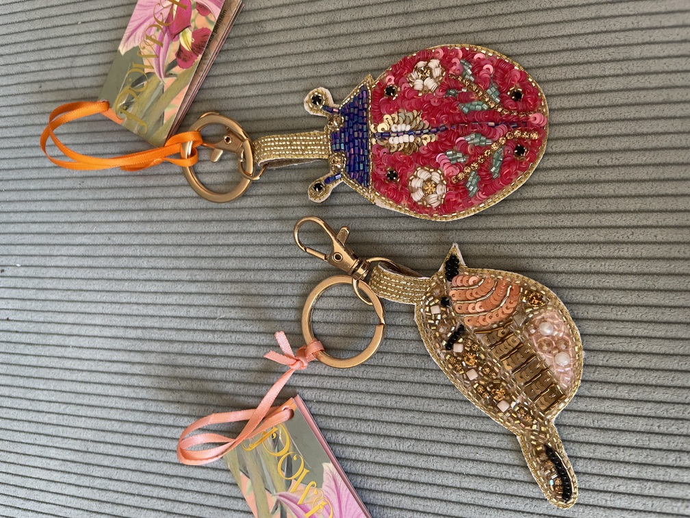 Porte clé Oiseau brodé