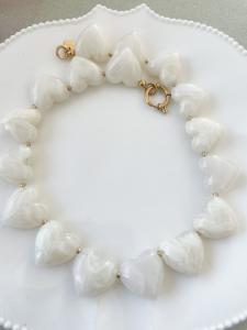 Collier Billie blanc doré