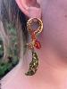 Boucles Lune verte doré