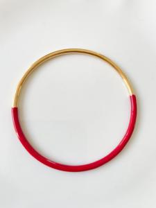 bracelet Alice rouge doré