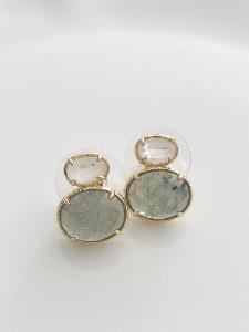 Boucles pierre Léa gris doré