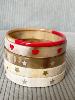 bracelet corne étoile argenté