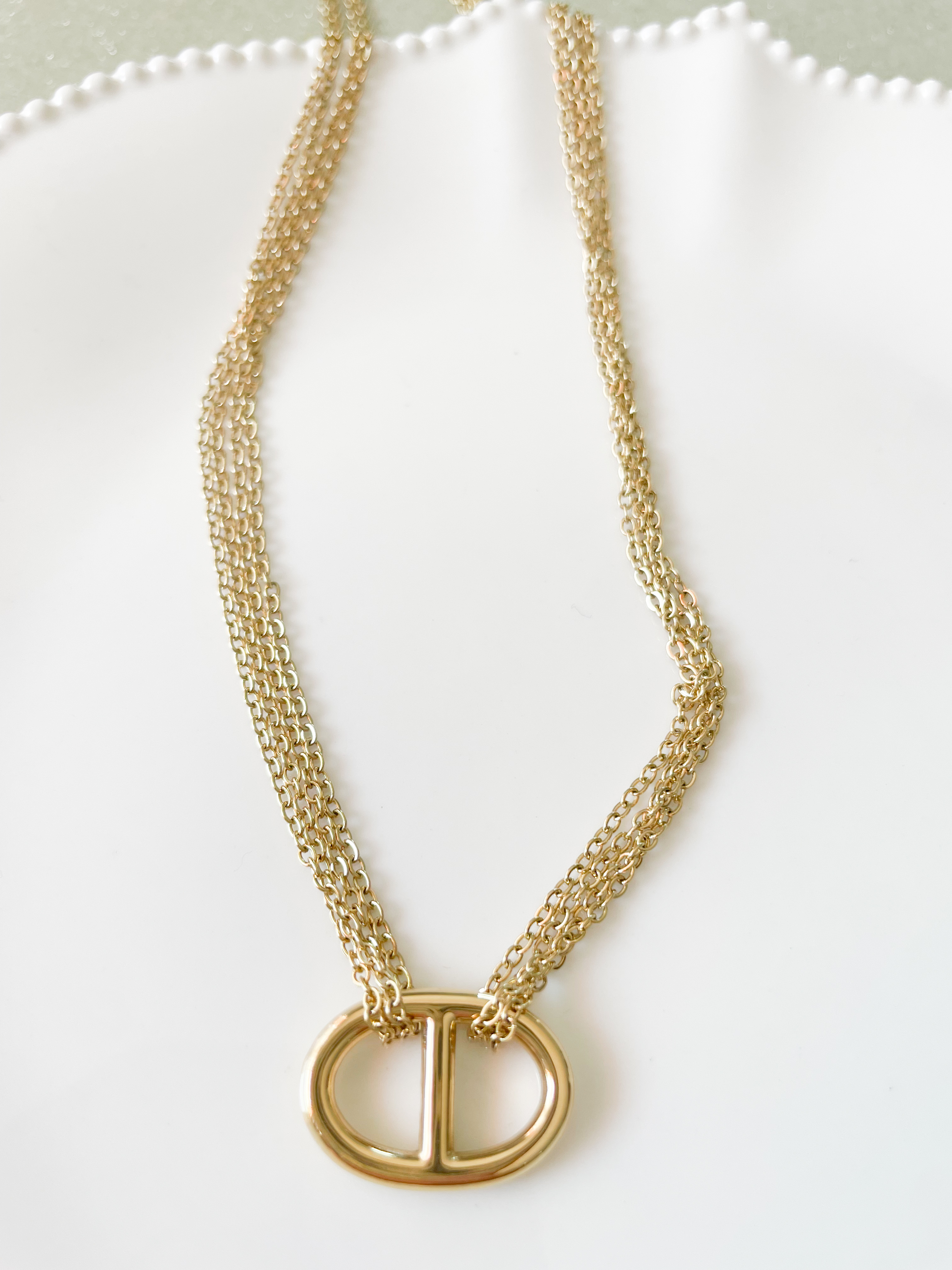 Collier maillons chaine fine doré 