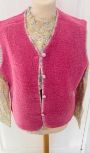 Gilet sans manches Season fleurs rose 36/40