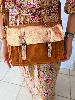Sac nubuck camel doré cuir 