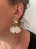 boucles Billie blanc doré