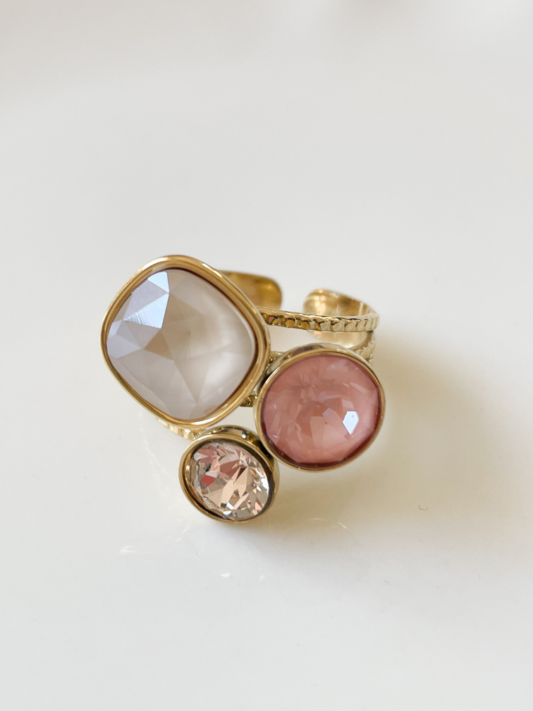 Bague cristal rose de la capsule Cricri
