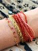 Bracelet pampilles rose doré 