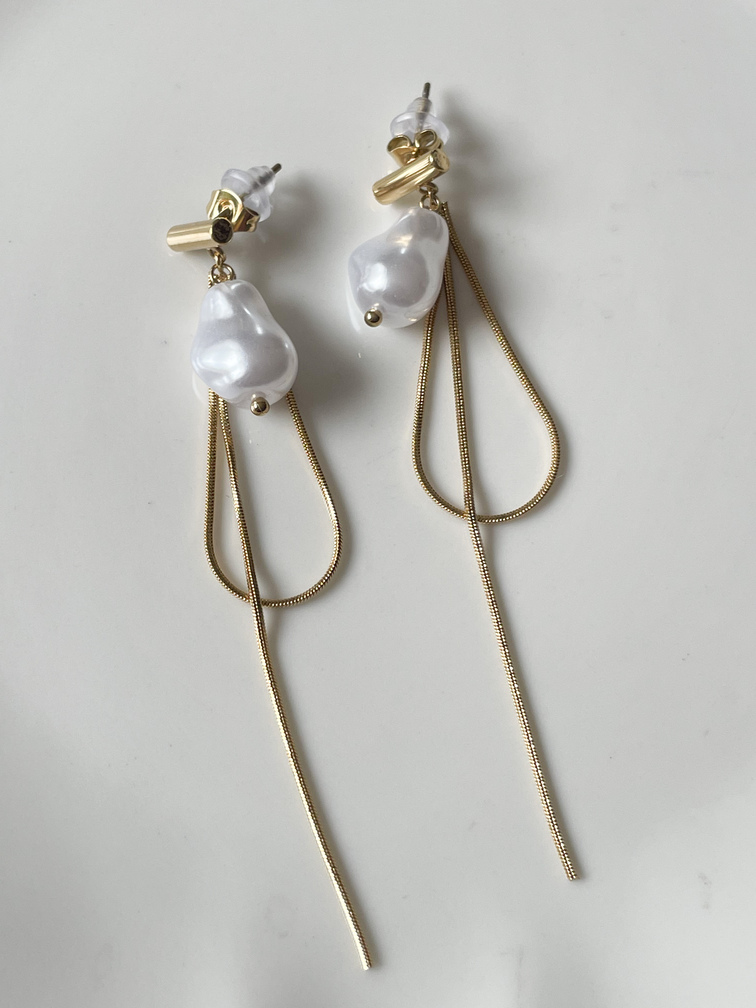 Boucles Esther blanc doré